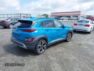 2022 Hyundai Kona Limited with VIN KM8K53A31NU897927, listed as a IAAI auction lot 42263754 with 57,916 mi miles and . Bid and sale history available at DreamBid. Image 4.