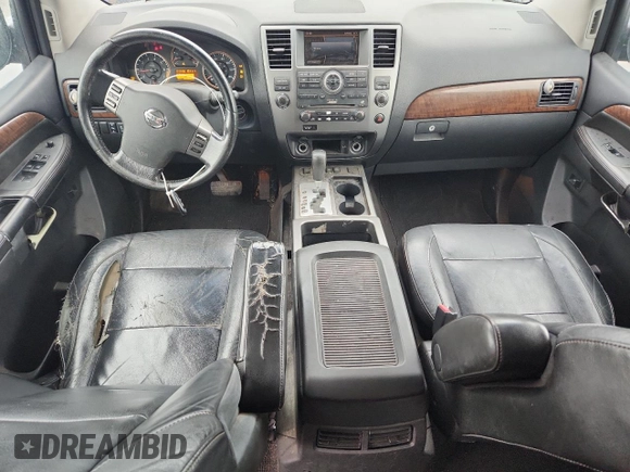 2010 Nissan Armada Titanium z VIN 5N1BA0ND0AN619506, wystawiony jako Copart lot #58329005 z przebiegiem 212 496 mil mil oraz Szkoda całkowita • Salvage title. Historia ofert i sprzedaży dostępna na DreamBid. Obrazek 8.