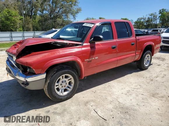 2002 Dodge Dakota SLT z VIN 1B7HL48N02S587177, wystawiony jako Copart lot #48901935 z przebiegiem 207 550 mil mil oraz Szkoda całkowita • Salvage title. Historia ofert i sprzedaży dostępna na DreamBid. Obrazek 1.