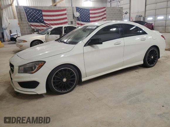 2016 Mercedes-Benz CLA with VIN WDDSJ4GB0GN351529, listed as a Copart auction lot 50374935 with 104,316 mi miles and Clean Title. Bid and sale history available at carsss.com. Image 1.