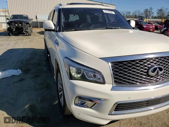 2017 Infiniti QX80 z VIN JN8AZ2NF0H9640689, wystawiony jako Copart lot #41793585 z przebiegiem 176 473 mil mil oraz Szkoda całkowita • Salvage title. Historia ofert i sprzedaży dostępna na DreamBid. Obrazek 12.