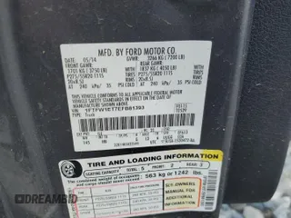 2014 Ford F-150 XL with VIN 1FTFW1ET7EFB81393, listed as a Copart auction lot 57052264 with 100,586 mi miles and Salvage title. Bid and sale history available at DreamBid. Image 12.