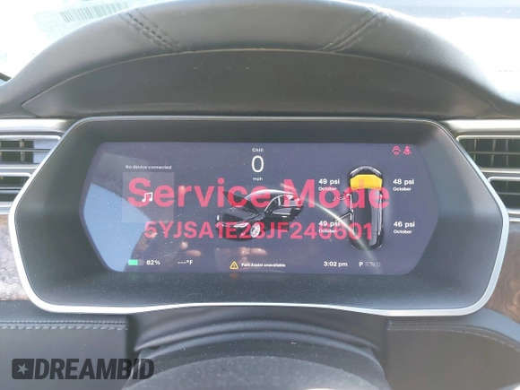 2018 Tesla Model S 75D z VIN 5YJSA1E23JF246601, wystawiony jako IAAI lot #40774603 z przebiegiem 55 697 mil mil oraz . Historia ofert i sprzedaży dostępna na DreamBid. Obrazek 7.