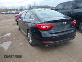 2015 Hyundai Sonata Limited with VIN 5NPE34AF0FH043630, listed as a IAAI auction lot 41825927 with 129,367 mi miles and . Bid and sale history available at carsss.com. Image 3.