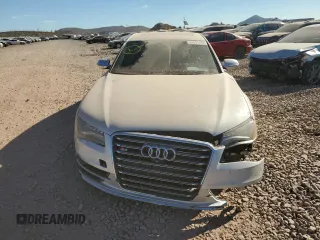 2013 Audi S8 with VIN WAUD2AFD6DN032694, listed as a Copart auction lot 84891194 with 140,120 mi miles and Salvage Title. Bid and sale history available at carsss.com. Image 5.