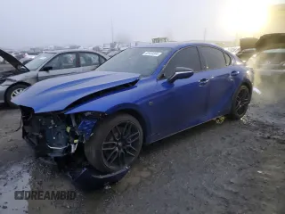 2023 Lexus IS with VIN JTHAP1D21P5003048, listed as a Copart auction lot 80920384 with 46,450 mi miles and Salvage Title. Bid and sale history available at carsss.com. Image 1.