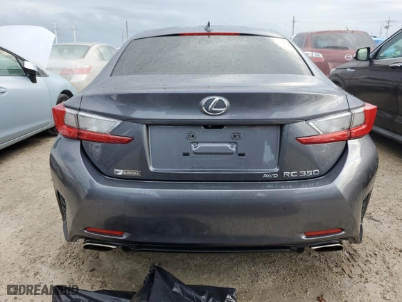 2015 Lexus RC 350 with VIN JTHSE5BC9F5000670, listed as a Copart auction lot 74921534 with 0 mi miles and Non Repairable. Bid and sale history available at carsss.com. Image 6.