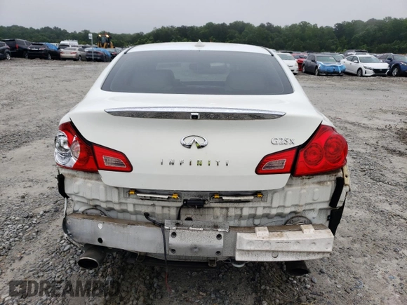 2011 Infiniti G25 x с VIN JN1DV6AR7BM651482, выставлен на аукционе Copart как лот 58501135 с пробегом 118 045 миль миль и Списание • Salvage title. История ставок и продаж доступна на DreamBid. Изображение 6.