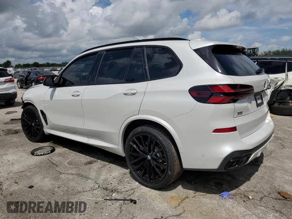 2024 BMW X5 M60i with VIN 5UX33EU02R9T65623, listed as a Copart auction lot 68249373 with 0 mi miles and Salvage Title. Bid and sale history available at carsss.com. Image 2.