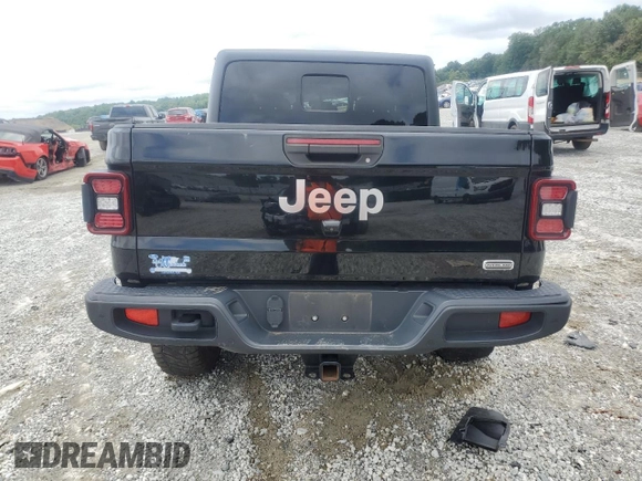 2020 Jeep Gladiator Overland with VIN 1C6HJTFG1LL172604, listed as a Copart auction lot 59883565 with 176,831 mi miles and Salvage title. Bid and sale history available at DreamBid. Image 6.