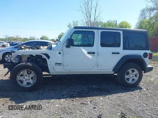 2022 Jeep Wrangler Unlimited Sport S with VIN 1C4HJXDG5NW254016, listed as a IAAI auction lot 42214730 with 42,003 mi miles and . Bid and sale history available at DreamBid. Image 15.