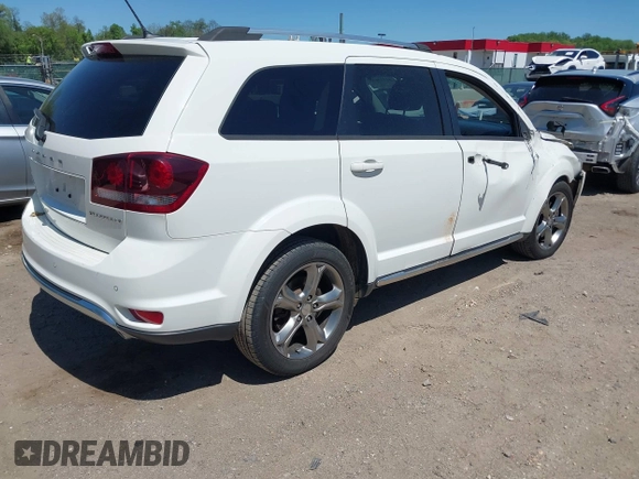 2016 Dodge Journey Crossroad Plus z VIN 3C4PDCGG4GT154134, wystawiony jako IAAI lot #42124659 z przebiegiem 101 700 mil mil oraz . Historia ofert i sprzedaży dostępna na DreamBid. Obrazek 4.