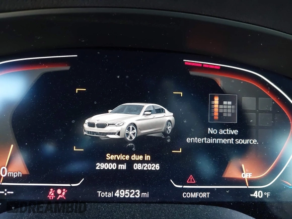 2021 BMW 5 Series 530i with VIN WBA53BH01MWX15298, listed as a IAAI auction lot 42038023 with 49,523 mi miles and . Bid and sale history available at DreamBid. Image 15.
