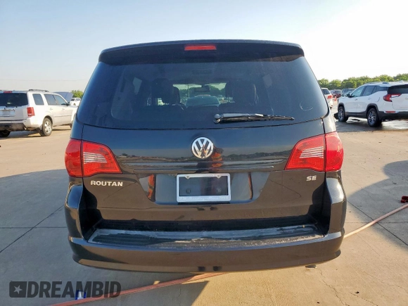 2012 Volkswagen Routan SE with VIN 2C4RVABG9CR293738, listed as a Copart auction lot 56408455 with 123,546 mi miles and Clean title. Bid and sale history available at DreamBid. Image 6.
