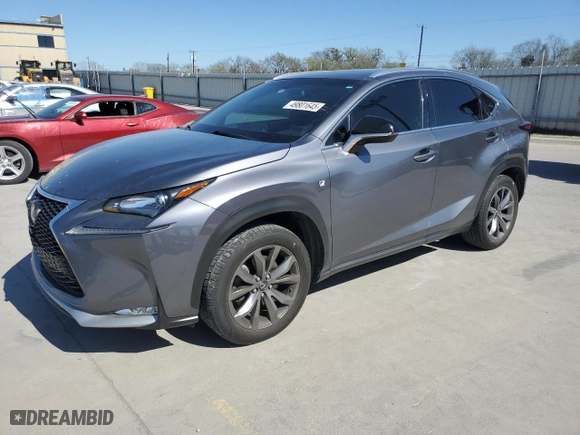 2015 Lexus NX 200t with VIN JTJBARBZ8F2044344, listed as a Copart auction lot 49801645 with 100,706 mi miles and Salvage Title. Bid and sale history available at carsss.com. Image 1.