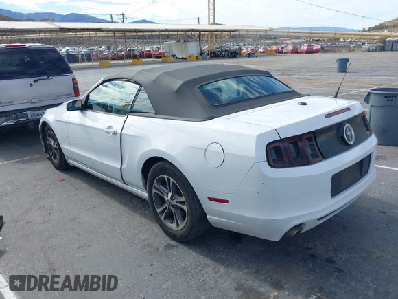 2014 Ford Mustang V6 with VIN 1ZVBP8EM4E5243008, listed as a IAAI auction lot 41572234 with 114,392 mi miles. Bid and sale history available at carsss.com. Image 3.