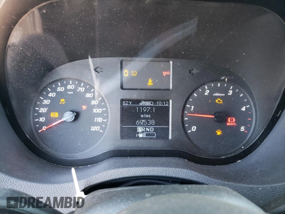 2020 Mercedes-Benz Sprinter with VIN W1W4EBHY6LT022133, listed as a Copart auction lot 46877493 with 69,538 mi miles and . Bid and sale history available at DreamBid. Image 9.