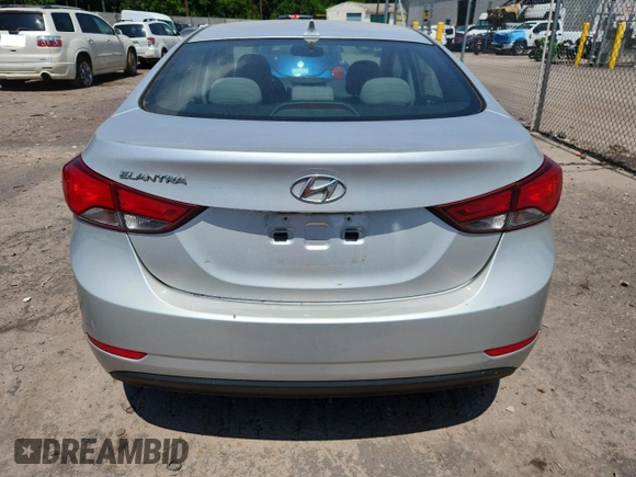 2015 Hyundai Elantra SE with VIN 5NPDH4AE8FH558895, listed as a Copart auction lot 63580425 with 106,504 mi miles and Salvage title. Bid and sale history available at DreamBid. Image 6.