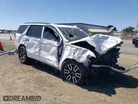 2023 GMC Yukon AT4 with VIN 1GKS2CKL1PR239143, listed as a Copart auction lot 68730574 with 52,679 mi miles and Salvage Title. Bid and sale history available at carsss.com. Image 4.