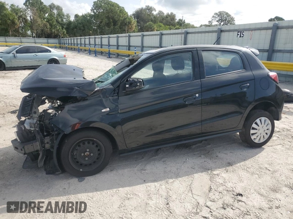 2021 Mitsubishi Mirage ES with VIN ML32AUHJ6MH012612, listed as a Copart auction lot 60129265 with 62,846 mi miles and Non repairable. Bid and sale history available at DreamBid. Image 1.