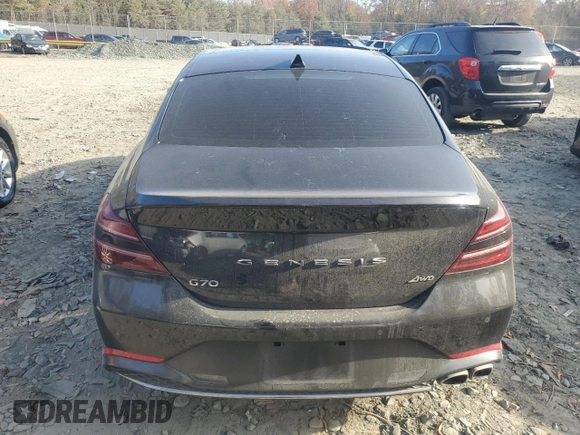 2023 Genesis G70 2.0T with VIN KMTG34TA5PU115666, listed as a Copart auction lot 78907334 with 19,747 mi miles and Salvage Title. Bid and sale history available at DreamBid. Image 6.