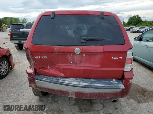 2008 Mercury Mariner with VIN 4M2CU91138KJ47615, listed as a Copart auction lot 55449304 with 215,666 mi miles and Salvage Title. Bid and sale history available at carsss.com. Image 6.