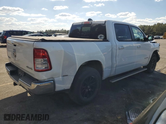 2019 Ram 1500 Big Horn with VIN 1C6SRFFT1KN856276, listed as a Copart auction lot 77247224 with 62,049 mi miles and Salvage title. Bid and sale history available at DreamBid. Image 3.