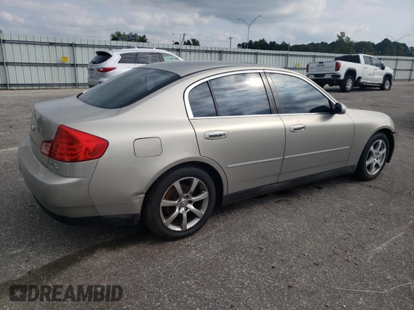 2003 Infiniti G35 w/Leather with VIN JNKCV51EX3M314563, listed as a Copart auction lot 72418514 with 218,606 mi miles and Salvage Title. Bid and sale history available at DreamBid. Image 3.
