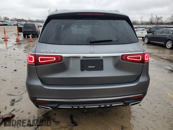 2020 Mercedes-Benz GLS with VIN 4JGFF5KE7LA132360, listed as a Copart auction lot 43253805 with 98,736 mi miles and Salvage Title. Bid and sale history available at carsss.com. Image 6.