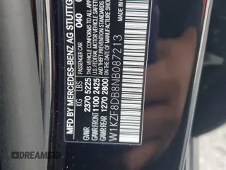 2022 Mercedes-Benz E-Class E 350 with VIN W1KZF8DB8NB087213, listed as a Copart auction lot 86540814 with 41,911 mi miles and Salvage Title. Bid and sale history available at carsss.com. Image 14.