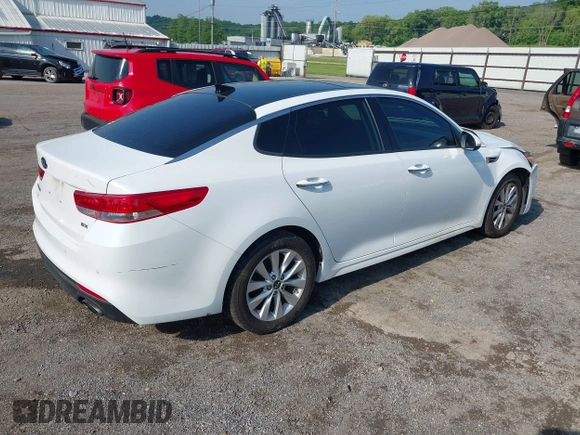 2016 Kia Optima EX with VIN 5XXGU4L38GG091950, listed as a IAAI auction lot 42440645 with 65,356 mi miles and . Bid and sale history available at DreamBid. Image 4.
