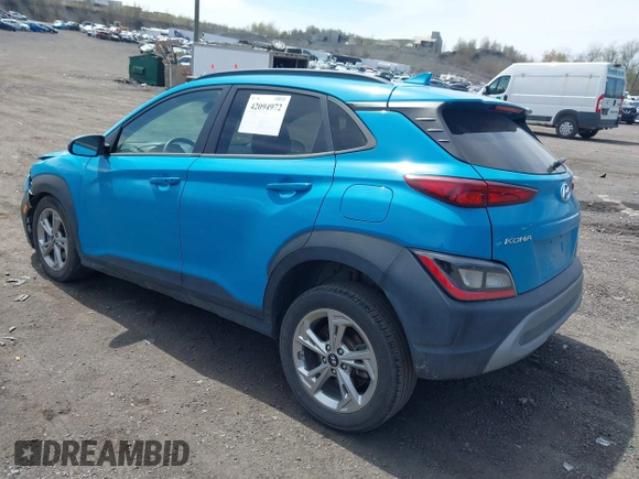 2023 Hyundai Kona SEL with VIN KM8K6CAB6PU977828, listed as a IAAI auction lot 42094972 with 61,283 mi miles and . Bid and sale history available at DreamBid. Image 3.