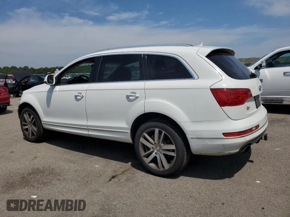 2014 Audi Q7 Premium Plus с VIN WA1LGAFE6ED000953, выставлен на аукционе Copart как лот 62193535 с пробегом 111 301 миль миль и Списание • Salvage title. История ставок и продаж доступна на DreamBid. Изображение 2.