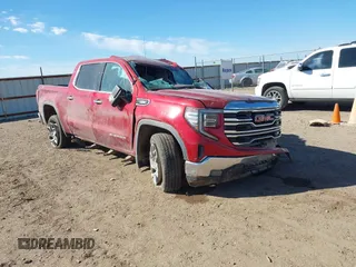 2024 GMC Sierra 1500 SLT with VIN 3GTUUDE89RG210150, listed as a IAAI auction lot 41672266 with Not provided miles and . Bid and sale history available at DreamBid. Image 1.