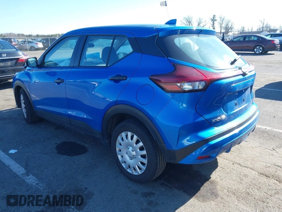 2021 Nissan Kicks S with VIN 3N1CP5BV1ML505393, listed as a IAAI auction lot 41706638 with 22,510 mi miles. Bid and sale history available at carsss.com. Image 3.