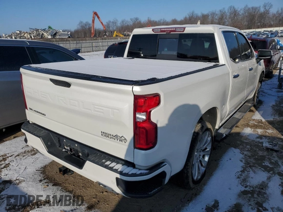 2020 Chevrolet Silverado 1500 High Country with VIN 3GCUYHET3LG116532, listed as a Copart auction lot 88766315 with 119,062 mi miles and Salvage Title. Bid and sale history available at carsss.com. Image 3.