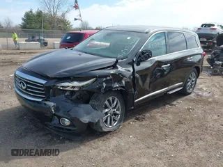 2014 Infiniti QX60 with VIN 5N1AL0MM4EC535228, listed as a IAAI auction lot 41900787 with 72,189 mi miles and . Bid and sale history available at carsss.com. Image 2.