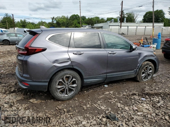 2020 Honda CR-V EX with VIN 7FARW2H57LE009600, listed as a Copart auction lot 58301795 with 47,827 mi miles and Salvage title. Bid and sale history available at DreamBid. Image 3.