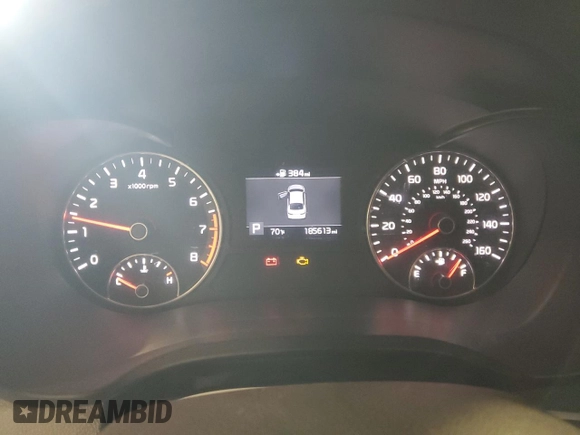 2019 Kia Optima LX with VIN 5XXGT4L32KG306587, listed as a Copart auction lot 52966275 with 185,613 mi miles and Salvage Title. Bid and sale history available at carsss.com. Image 9.