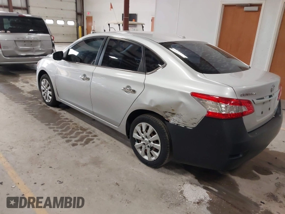 2013 Nissan Sentra SV with VIN 1N4AB7AP8DN903126, listed as a IAAI auction lot 42084316 with 165,179 mi miles. Bid and sale history available at carsss.com. Image 3.
