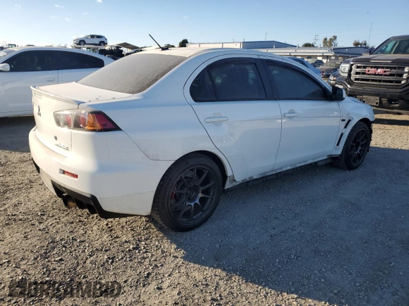 2010 Mitsubishi Lancer Evolution GSR with VIN JA32W8FV1AU007251, listed as a Copart auction lot 89408075 with 90,188 mi miles and Salvage Title. Bid and sale history available at DreamBid. Image 3.