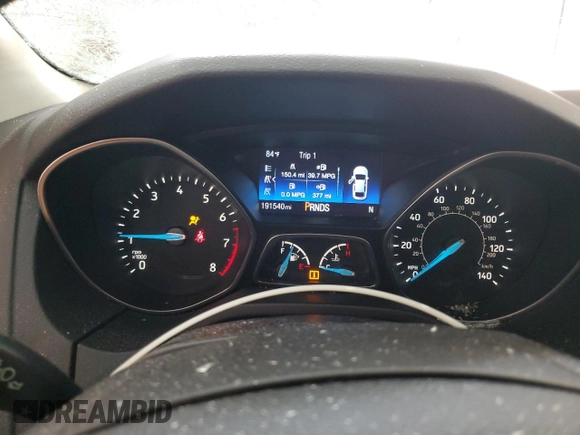 2016 Ford Focus SE with VIN 1FADP3F26GL253961, listed as a Copart auction lot 61583695 with 191,540 mi miles and Salvage title. Bid and sale history available at DreamBid. Image 9.