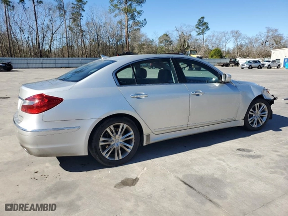 2013 Hyundai Genesis 3.8L with VIN KMHGC4DD4DU246604, listed as a Copart auction lot 47034285 with 146,302 mi miles and Salvage Title. Bid and sale history available at carsss.com. Image 3.