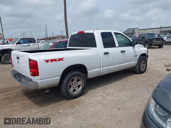 2008 Dodge Ram 1500 SLT with VIN 1D7HA18N48S612035, listed as a IAAI auction lot 42134443 with 208,780 mi miles. Bid and sale history available at carsss.com. Image 4.