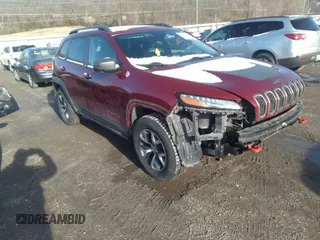 2014 Jeep Cherokee Trailhawk with VIN 1C4PJMBS9EW161047, listed as a IAAI auction lot 41841038 with 1 mi miles. Bid and sale history available at carsss.com. Image 1.