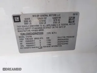 2016 Chevrolet Tahoe Commercial with VIN 1GNLCDEC5GR423300, listed as a IAAI auction lot 41967399 with 147,429 mi miles. Bid and sale history available at carsss.com. Image 9.