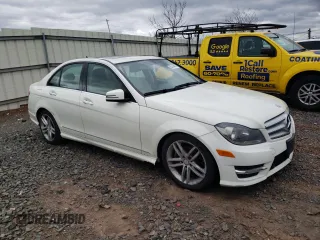 2012 Mercedes-Benz C 300 Sport with VIN WDDGF8BB4CA707133, listed as a Copart auction lot 53494475 with 185,246 mi miles and Salvage Title. Bid and sale history available at DreamBid. Image 4.