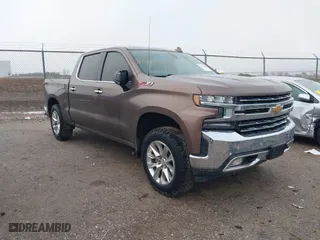 2019 Chevrolet Silverado 1500 LTZ with VIN 3GCUYGEL9KG228891, listed as a IAAI auction lot 41053828 with 61,684 mi miles. Bid and sale history available at carsss.com. Image 1.