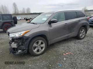 2014 Toyota Highlander Limited with VIN 5TDDCRFH3ES004722, listed as a Copart auction lot 48401955 with 163,537 mi miles and Salvage title. Bid and sale history available at DreamBid. Image 1.