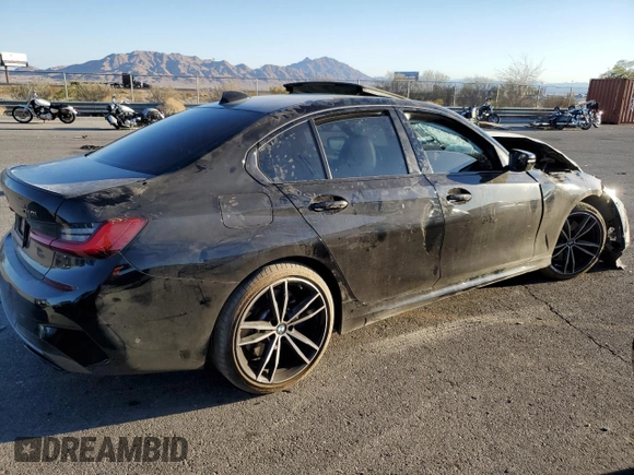 2021 BMW 3 Series M340i xDrive with VIN 3MW5U9J0XM8B49022, listed as a Copart auction lot 76096624 with 0 mi miles and Salvage Title. Bid and sale history available at carsss.com. Image 3.